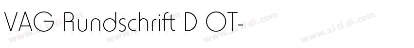 VAG Rundschrift D OT字体转换